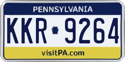 PA license plate KKR9264