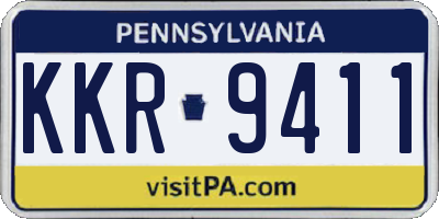 PA license plate KKR9411