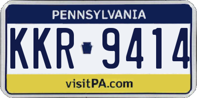 PA license plate KKR9414