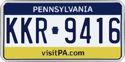 PA license plate KKR9416