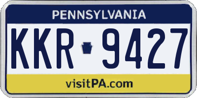 PA license plate KKR9427