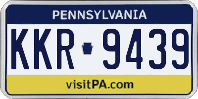 PA license plate KKR9439