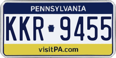 PA license plate KKR9455