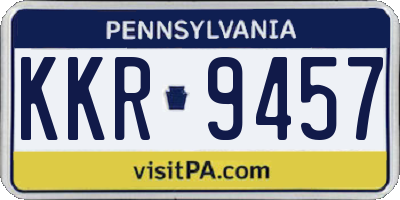 PA license plate KKR9457