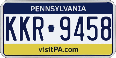 PA license plate KKR9458