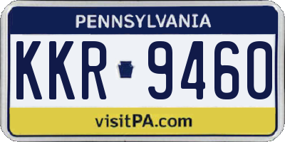 PA license plate KKR9460