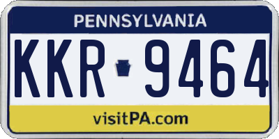 PA license plate KKR9464