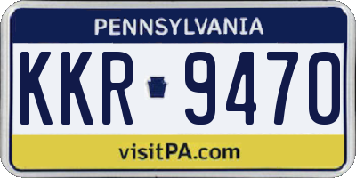 PA license plate KKR9470