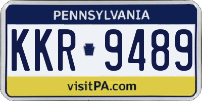 PA license plate KKR9489