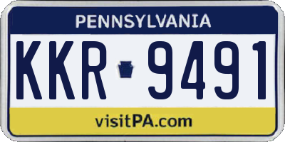 PA license plate KKR9491