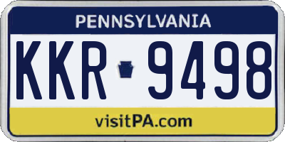 PA license plate KKR9498