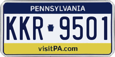 PA license plate KKR9501