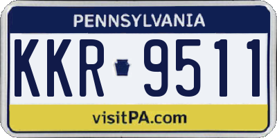 PA license plate KKR9511