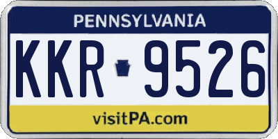 PA license plate KKR9526