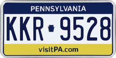 PA license plate KKR9528