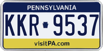 PA license plate KKR9537