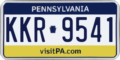 PA license plate KKR9541