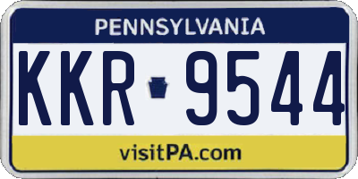 PA license plate KKR9544