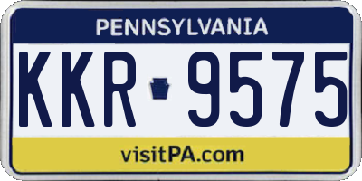PA license plate KKR9575