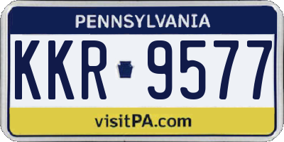 PA license plate KKR9577