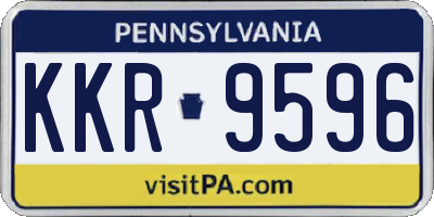 PA license plate KKR9596