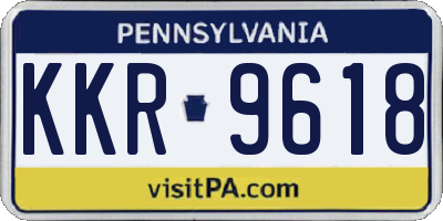 PA license plate KKR9618