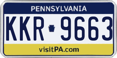 PA license plate KKR9663