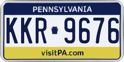 PA license plate KKR9676