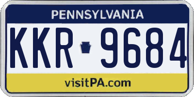 PA license plate KKR9684