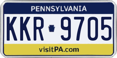 PA license plate KKR9705