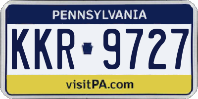 PA license plate KKR9727