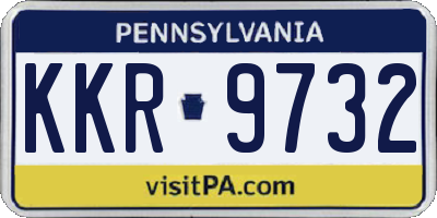 PA license plate KKR9732
