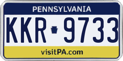 PA license plate KKR9733
