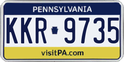 PA license plate KKR9735