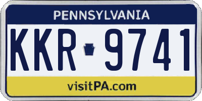 PA license plate KKR9741