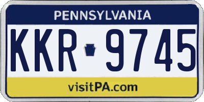 PA license plate KKR9745