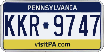 PA license plate KKR9747