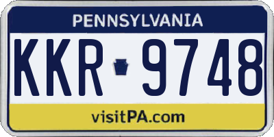 PA license plate KKR9748