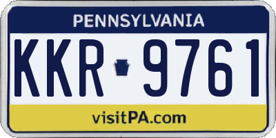 PA license plate KKR9761