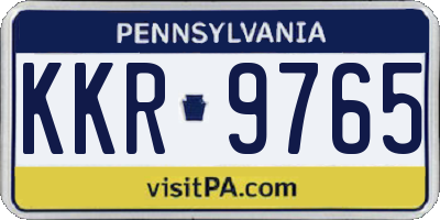 PA license plate KKR9765