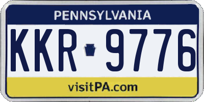 PA license plate KKR9776