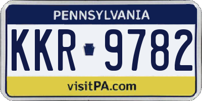 PA license plate KKR9782