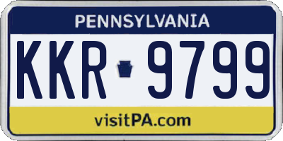PA license plate KKR9799
