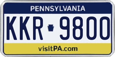 PA license plate KKR9800