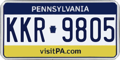 PA license plate KKR9805