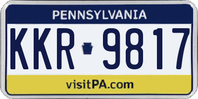 PA license plate KKR9817