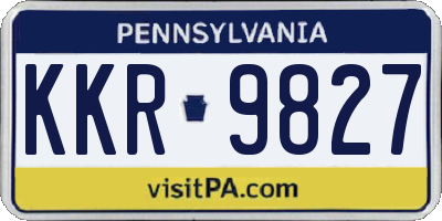 PA license plate KKR9827