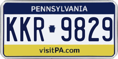 PA license plate KKR9829