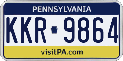 PA license plate KKR9864