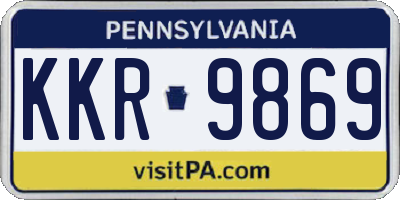 PA license plate KKR9869